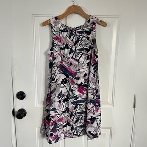 Nic & Zoe Petite small sleeveless pink, blue and white shift